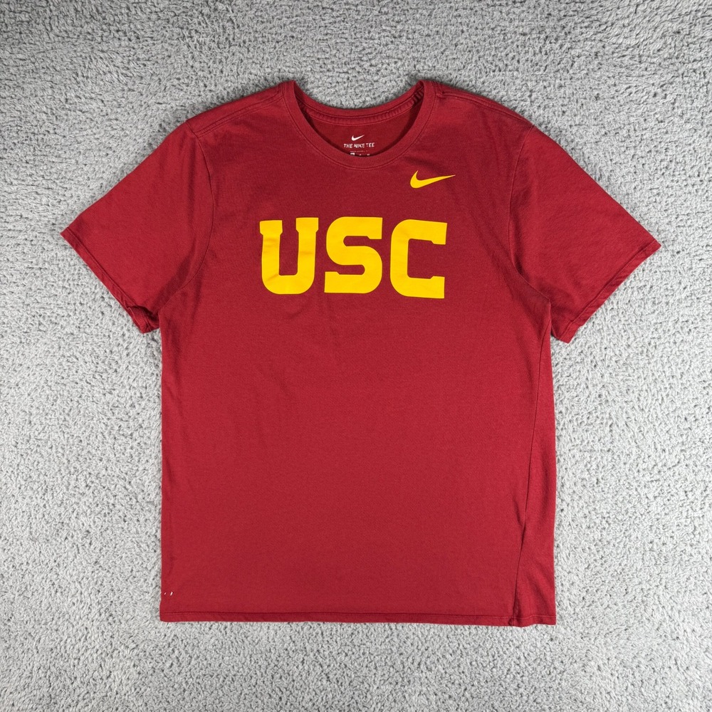USC Trojans T-Shirt Mens XL The Nike Tee Red Dri-Fit University
